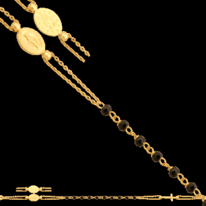 ﻿bransoletka ﻿złota, krzyżyk i 
medalik