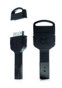 Breloczek do kluczy z ładowarką USB Kii 30-PIN czarna