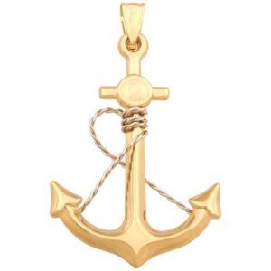 wisiorek ﻿duża kotwica, złoto 
585/14k