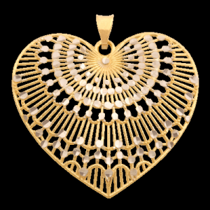 wisiorek ﻿żółte złoty PIĘKNE 
SERCE