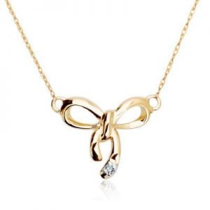 naszyjnik łańcuszkowy ﻿złoto  ﻿i 
diament