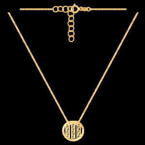 ﻿naszyjnik łańcuszkowy ﻿złoty grecki 
wzorek