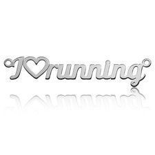 Zawieszka/łącznik I love running, srebro 925 BL 394