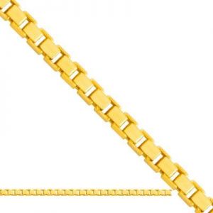 ﻿42cm łańcuszek złoty delikatny 
kosteczka