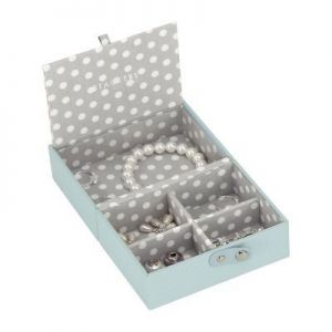 Pudełko na biżuterię podróżne Travel Box Stackers błękitno-szare