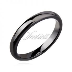 Stylowy i mega tani pierścionek ceramiczny, 3mm - Czarny