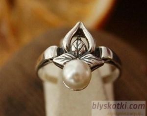 CANDIA - srebrny pierścionek z perłą