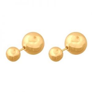 ﻿kolczyki ﻿modne podwójne kulki złoto 
585