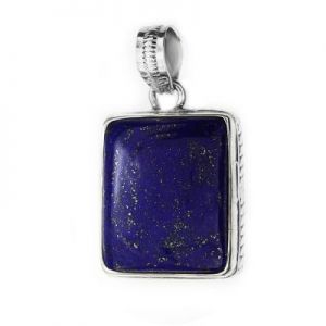 ﻿wisiorek srebrny z naturalnym lapis 
lazuli