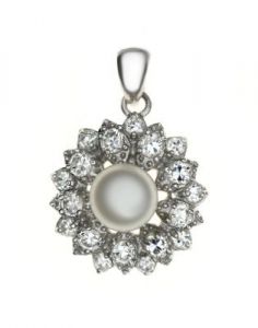 wisiorek ﻿,srebro 925 ﻿i naturalną 
perłą