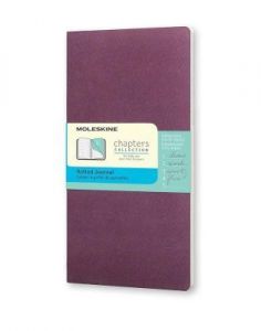 Notes Moleskine Chapters Journal P purpurowy w kropki