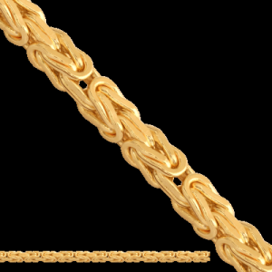 ﻿60cm łańcuszek złoty królewski, 
pełny