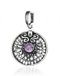 wisiorek ażurowy ,srebro 925 ﻿i ametyst
