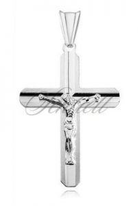 Krzyżyk diamentowany z Jezusem 37x21mm
