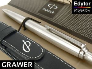 Długopis PARKER Jotter stalowy CT Etui Parker GRAWER - PARKER Jotter stalowy CT z etui + grawer