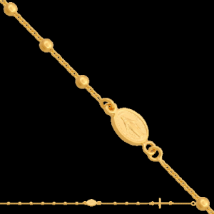 ﻿bransoletka - różaniec, złoto 
585