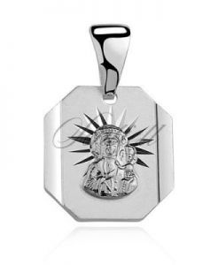 Medalik srebrny Matba Boska - Bez powłoki