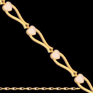 ﻿bransoletka złota z serduszkami