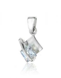 wisiorek z jednym 
kamieniem ﻿,srebro 925 ﻿i cyrkonia