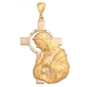 ﻿medalik ﻿duży z Chrystusem, złoto 585