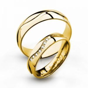 Złote obrączki ślubne AMARE PROMISE 663-4,5
