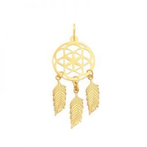 wisiorek ﻿złoty ŁAPACZ SNÓW