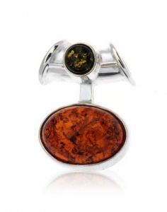 wisiorek srebro 925 ﻿i 
bursztyny bałtyckie