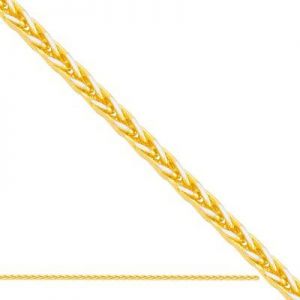 50cm ﻿łańcuszek typu Lisi ogon ﻿żółte i białe złoto 
14k