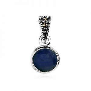 wisiorek srebro szafir markazyty