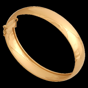 ﻿bransoletka owalna lśniąca złoto 
585