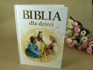 Biblia dla Dzieci z grawerem na Chrzest Komunię