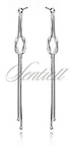 Srebrne kolczyki pr.925 wiszące z pętelką