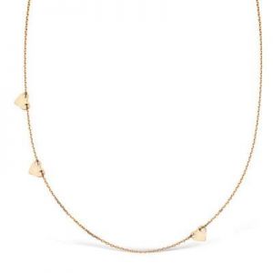 naszyjnik pozłacany z serduszkami