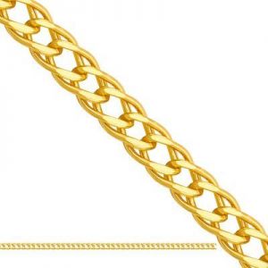 łańcuszek dmuchany typu Rombo ﻿,złoto 585/14k