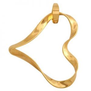 wisiorek duże serduszko 
złote