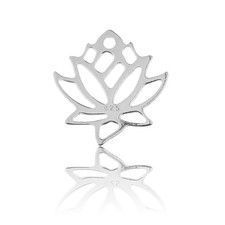 Blaszka ozdobna kwiat lotosu srebro 925 BL 55