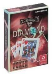 Karty do gry DIAMOND Poker linen red Cartamundi