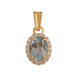 wisiorek ﻿,złoto 585/14k ﻿i topaz