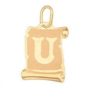 Złota zawieszka Literka Papirus Lv02u