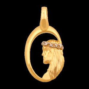 ﻿medalik złoty duży z Jezusem