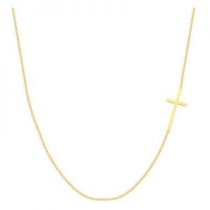 naszyjnik łańcuszkowy złoty krzyżyk