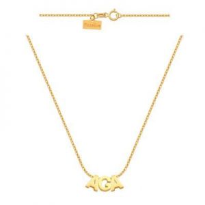 naszyjnik łańcuszkowy ﻿złoty napis 
AGA