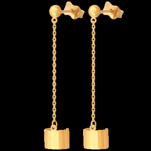 ﻿kolczyki ﻿złote modne nakładane z 
łańcuszkiem