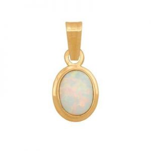 wisiorek ﻿złoto 585/14k ﻿i opal syntetyczny
