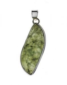 wisiorek ﻿fantazyjny srebro prehnit