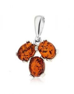 wisiorek srebro ﻿i bursztyn 
bałtycki