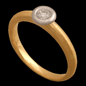 ﻿pierścionek złoty z diamentem, rozmiar 
16
