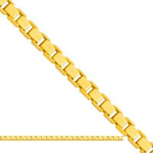 ﻿45cm łańcuszek typu kostka ﻿złoto 585/14k