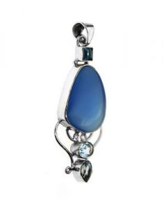 wisiorek ﻿srebro ﻿i chalcedon