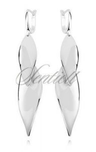 Srebrne kolczyki pr.925 wysoki połysk - 2 listki